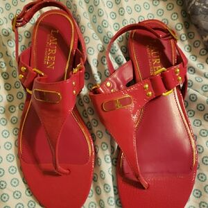 Ralph Lauren Pink Sandals Size 6.5 NWOT